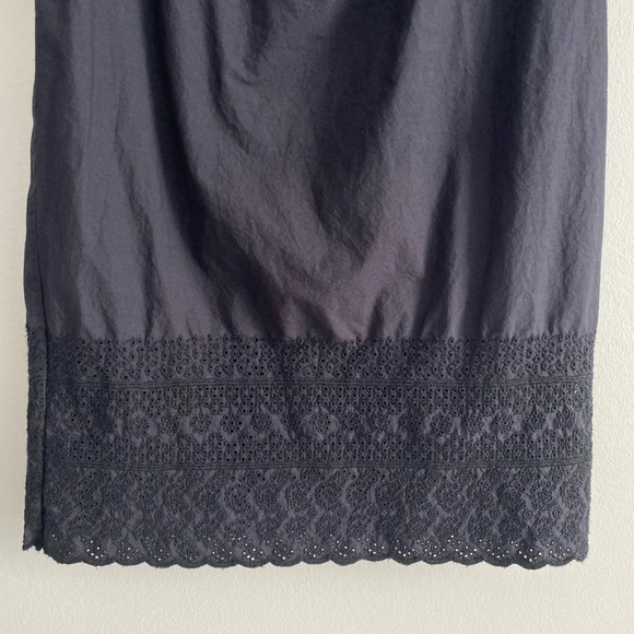 ALL Saints Livia Trixie Black Off Shoulder Smocked Eyelet  Mini Cotton Dress S - Picture 2 of 9